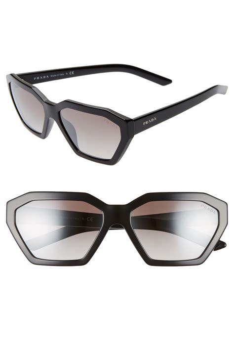 prada octagon sunglasses|PRADA Women's Black Sunglasses .